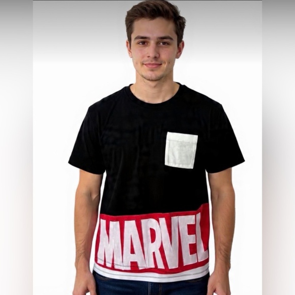 Marvel Black and Red Short Sleeve Tee